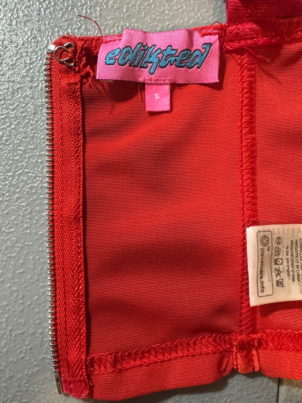 Edikted Red Corset Halter Tank Top Size S - Picture 9 of 11